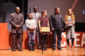 Photo by Christos Katsiaouni. — with Reginald Akkeem Berry, Laurie Jo Reynolds and Khaled Hourani at NYU Skirball Center for Performing Arts.